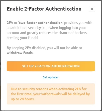 NiceHash 2ファクタ認証 2-Factor Authentication やり方 方法